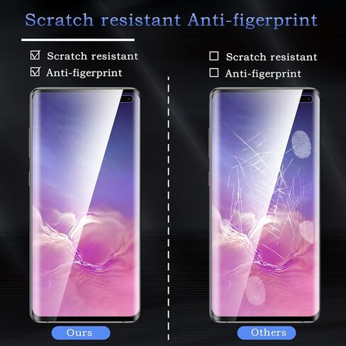 عبوتان من واقي الشاشة لهاتف Samsung Galaxy S10 Plus، حافة ثلاثية الأبعاد 9H صلابة HD من الزجاج المقسى الشفاف، غشاء HD شفاف [مضاد للخدش] سهل التركيب متوافق مع Samsung Galaxy S10 Plus in Kuwait