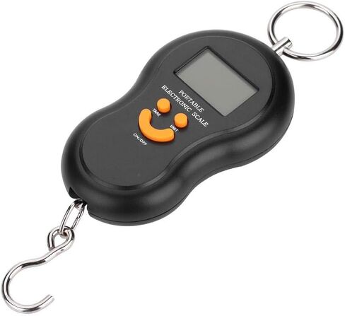 Portable LCD Display Digital Fishing Hanging Scale Electric Fishing Weighing Scale for Fishing Postal Parcel Kitchen Home (Black) Fishing Tools and Accessories in Saudi Arabia