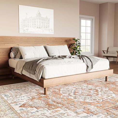 سجاد Valenrug قابل للغسل مقاس 5x7 - سجاد مقاوم للبقع لغرفة المعيشة، سجاد منطقة غير قابل للانزلاق مقاس 5x7، سجادة غرفة نوم ديكور الغرفة (حكيم، 5'x7') in Saudi Arabia