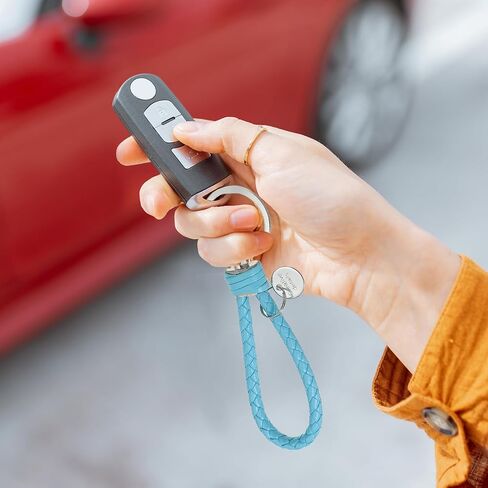 PATIKIL Keychain Bracelet, Woven Leather Wristlet Keychain for Women and Men for Car Keys, Bag Decoration in Saudi Arabia