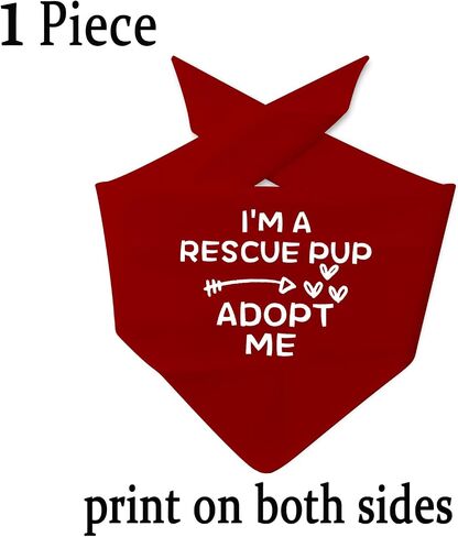 JXGZSO 1 Piece I'm A Foster/Shelter/Rescue Pup Adopt Me Dog Bandana Adopted Dog Bandana Adopt Me Rescue Dog Bandana (Foster pup) in Saudi Arabia