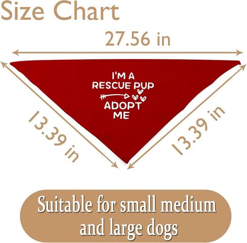 JXGZSO 1 Piece I'm A Foster/Shelter/Rescue Pup Adopt Me Dog Bandana Adopted Dog Bandana Adopt Me Rescue Dog Bandana (Foster pup) in Saudi Arabia