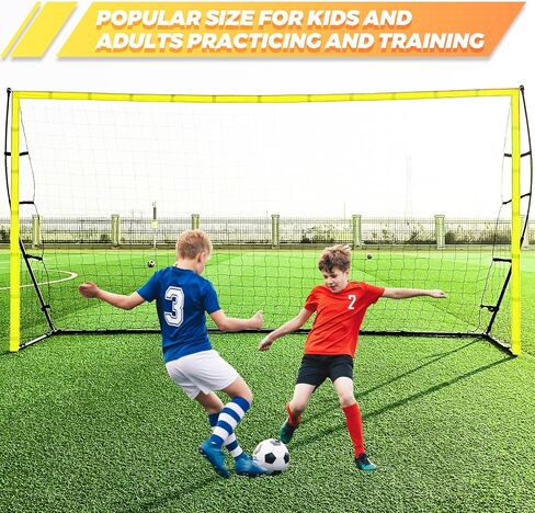 PreGymnastic Soccer Goals 12X6 FT Portable Soccer Nets-Youth &Adult Folding Soccer Goal for Games and Practice Indoor and Outdoor in Saudi Arabia