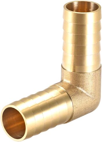 uxcell 12mm Barb Brass Hose Fitting 90 Degree Elbow Pipe Connector Coupler Tubing in Saudi Arabia