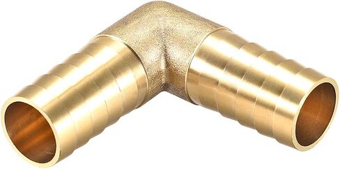 uxcell 12mm Barb Brass Hose Fitting 90 Degree Elbow Pipe Connector Coupler Tubing in Saudi Arabia