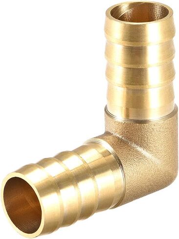 uxcell 12mm Barb Brass Hose Fitting 90 Degree Elbow Pipe Connector Coupler Tubing in Saudi Arabia