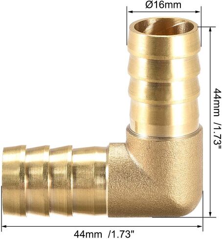 uxcell 12mm Barb Brass Hose Fitting 90 Degree Elbow Pipe Connector Coupler Tubing in Saudi Arabia