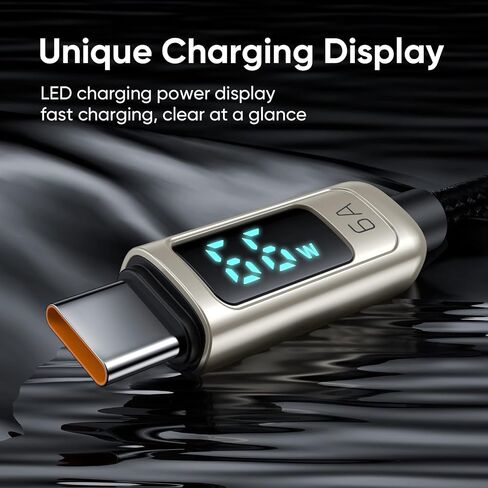 mcdodo USB C to USB C Cable 4ft Type C Charger Fast Charging Cable 100W with LED Display C Type Fast Charging Cable Nylon Braided USB-C Cord in Saudi Arabia