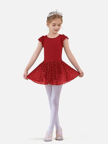 Haloumoning Girls Ballet Dance Leotards Outfits Ballerina Dress with Skirt 4-14 Years in Saudi Arabia