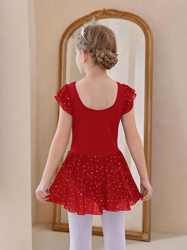 Haloumoning Girls Ballet Dance Leotards Outfits Ballerina Dress with Skirt 4-14 Years in Saudi Arabia