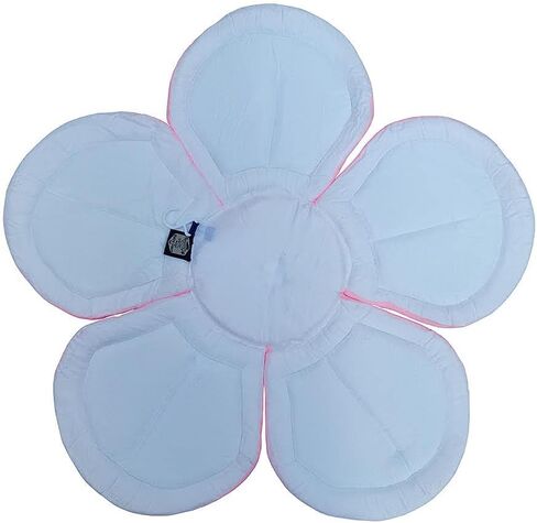 Baby Bath Flower Soft Cushion Non-Slip Safety Sink Insert Tub Creative Play-mat 0-12 Months, Includes Mini Bath Flower Scrubby BPA Free (Baby Blue Seafoam) in Saudi Arabia