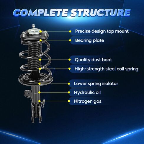 مجموعة صدمات أمامية وخلفية مع زنبرك ملفوف لسيارة Toyota RAV4 2006-2008 2.4L & 2009-2012 2.5L، استبدل 1331622L 1331622R 349024، يسار ويمين، 4 قطعة in Saudi Arabia