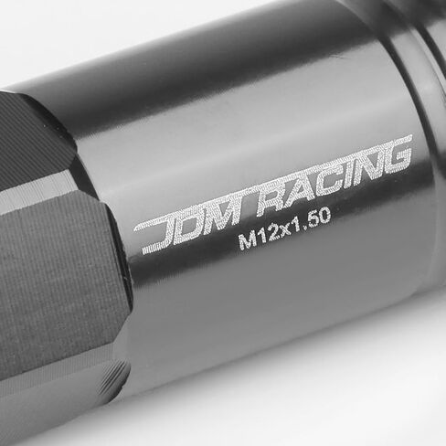 DNA MOTORING LN-ZTL-9022-125-BK 20Pcs M12 x 1.25 Aluminum Alloy Open End Wheel Lug Nuts w/Deep Drive Extension, 20mm OD/60mm H, Black in Saudi Arabia