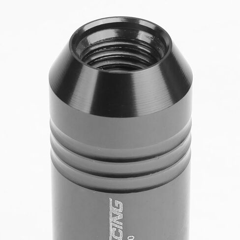 DNA MOTORING LN-ZTL-9022-125-BK 20Pcs M12 x 1.25 Aluminum Alloy Open End Wheel Lug Nuts w/Deep Drive Extension, 20mm OD/60mm H, Black in Saudi Arabia