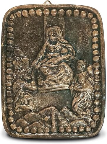 ＪＡＰＡＮ＼ＭＵＳＥＵＭ اليابانية فومي-E مريم العذراء/تمثال يسوع | تمثال طبق الأصل من فترة إيدو فن يسوع المسيح/مريم | الفخار الطيني المصنوع يدويًا بواسطة Arita Ware Craftsman in Saudi Arabia