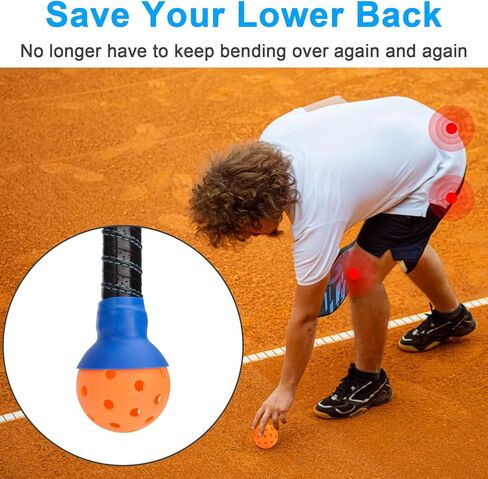 يتم ربط مسترد كرة بيكل بول من iGuerburn بمجاديف كرة بيكلبول، ومنتقي كرة بيكلبول العلوي أسهل في الالتقاط، وإكسسوارات كرة بيكلبول للنساء/الرجال - 0.78 أونصة in Kuwait