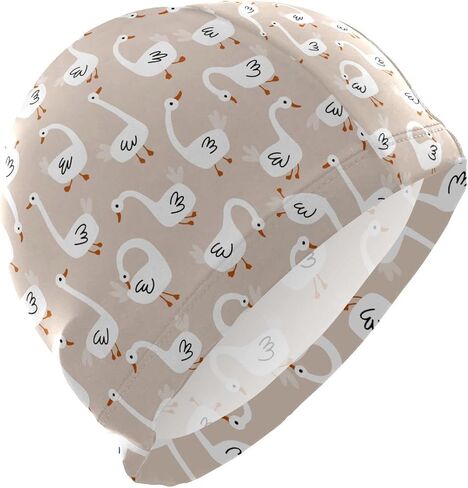 Swimming Cap Unisex Adult Swim Cap Funny Pattern for Men Women Polyester in Saudi Arabia