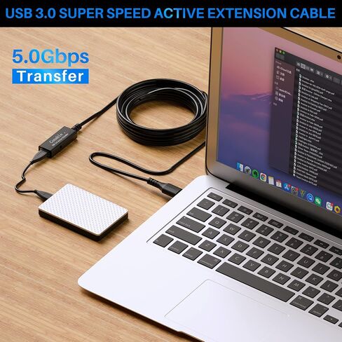 3 Pack USB 3.0 Extension Cable 4 Feet, USB A Male to Female Extender Cord, 5Gbps Data Transfer for Webcam, Printer, Keyboard, Mouse, Flash Drive, Hard Drive, Controller, Black Cable with 5 Cable Ties in Saudi Arabia
