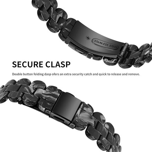 Slim Resin Compatible for Apple watch band 38mm 40mm 41mm 42mm 44mm 45mm,Dressy Fashion Lightweight Strap Replacement with metal buckle for iWatch SE Series7 6 5 4 3 2 1 in Saudi Arabia