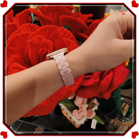 Slim Resin Compatible for Apple watch band 38mm 40mm 41mm 42mm 44mm 45mm,Dressy Fashion Lightweight Strap Replacement with metal buckle for iWatch SE Series7 6 5 4 3 2 1 in Saudi Arabia