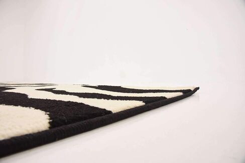 Unique Loom Wildlife Collection Animal Inspired with Zebra Design Area Rug, 3 ft 3 in x 5 ft 3 in, Ivory/Black in Kuwait