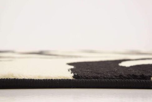 Unique Loom Wildlife Collection Animal Inspired with Zebra Design Area Rug, 3 ft 3 in x 5 ft 3 in, Ivory/Black in Kuwait