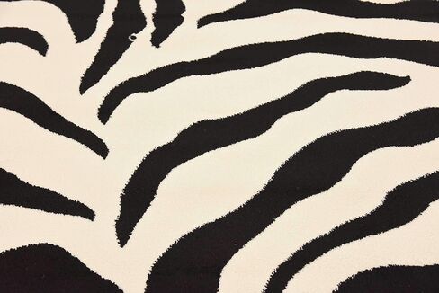 Unique Loom Wildlife Collection Animal Inspired with Zebra Design Area Rug, 3 ft 3 in x 5 ft 3 in, Ivory/Black in Kuwait
