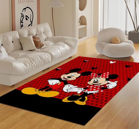 PooBa Cute Mouse Area Rug Cartoon Anime Popular Rug Movie Cartoon Character Carpet for Livingroom Child Room Bedroom Playroom Home Decor Floor Mat 2' x 3' in Saudi Arabia