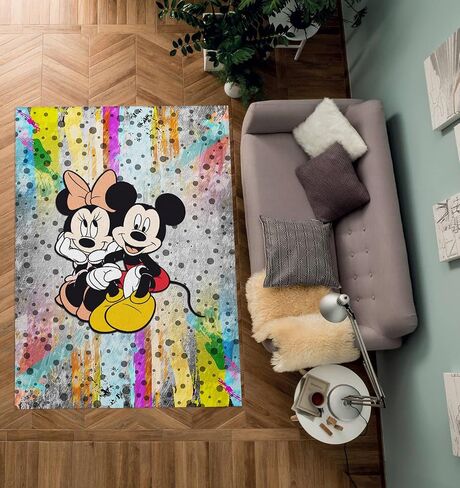 PooBa Cute Mouse Area Rug Cartoon Anime Popular Rug Movie Cartoon Character Carpet for Livingroom Child Room Bedroom Playroom Home Decor Floor Mat 2' x 3' in Saudi Arabia