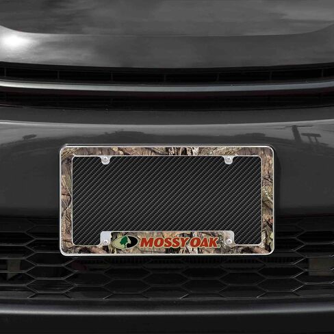Rico Industries Wildlife Bottom Land Camo 12" x 6" Chrome All Over Automotive License Plate Frame for Car/Truck/SUV in Saudi Arabia