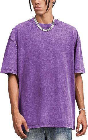 Oversized Cotton T-shirt for Men Women Pack Vintage Tee Casual Summer Short Sleeve Loose Basic Tops in Saudi Arabia