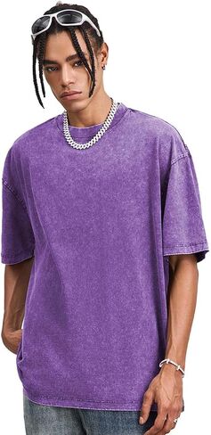 Oversized Cotton T-shirt for Men Women Pack Vintage Tee Casual Summer Short Sleeve Loose Basic Tops in Saudi Arabia