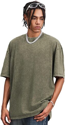 Oversized Cotton T-shirt for Men Women Pack Vintage Tee Casual Summer Short Sleeve Loose Basic Tops in Saudi Arabia
