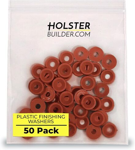Plastic Finishing Washers 100 Pack – Durable Spacers for Holster Mounting, Kydex Hardware, DIY Projects, Belt Clips & Screws – USA Made (B Red) in Saudi Arabia