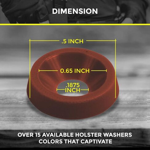 Plastic Finishing Washers 100 Pack – Durable Spacers for Holster Mounting, Kydex Hardware, DIY Projects, Belt Clips & Screws – USA Made (B Red) in Saudi Arabia