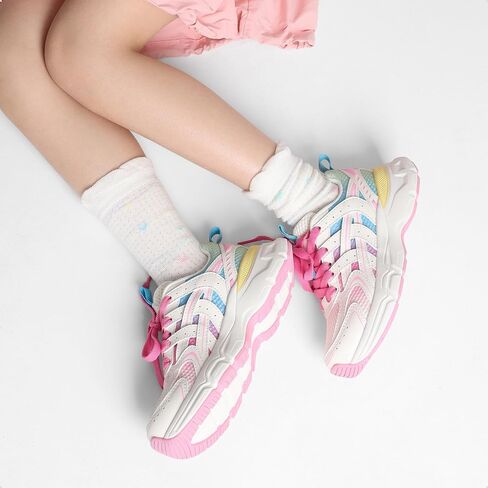 أحذية رياضية للأطفال من DREAM PAIRS للأولاد والبنات، أحذية تنس برباط للجنسين، أحذية مشي خفيفة الوزن ومسامية للأطفال in Saudi Arabia