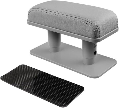 Car Elbow Support Pad, Adjustable Height Armrest Rest Pad for Auto Door, General PU Leather Automotive Central and Side Booster Pad for All Seasons, Universal Car Accessories (Black) in Kuwait