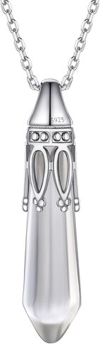 PROSILVER Dainty 925 Sterling Silver Birthstone Necklace for Women, Jan-Dec Month, Hexagonal Crystal Pendant Necklace, Come Gift Box in Saudi Arabia