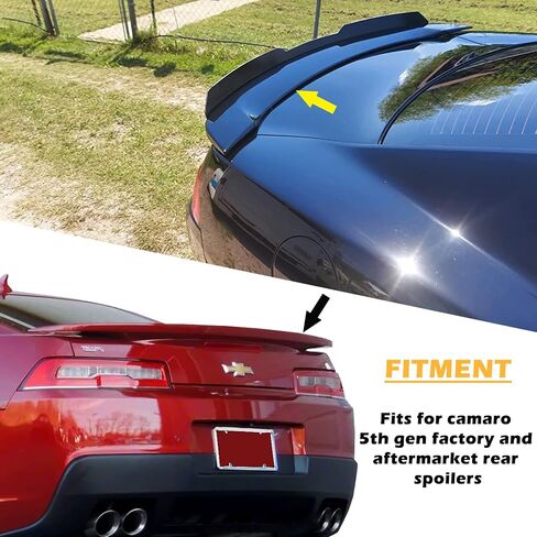 سبويلر خلفي من Wickerbill لسيارة 2014-2015 Chevy 5th Gen Camaro SS, RS, LS, LT, 1LE, ZL1، قطعة واحدة أضف على طراز Wicker Bill Spoiler in Saudi Arabia