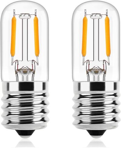 Dimmable E12 Night Light Bulb 15W 20W Equivalent, T20 Salt Lamp Bulb, Mini LED Candelabra Bulb for Microwave Oven Refrigerator Bedroom Ceiling Fan, 2200K Warm White, 180LM, 2 Pack in Saudi Arabia