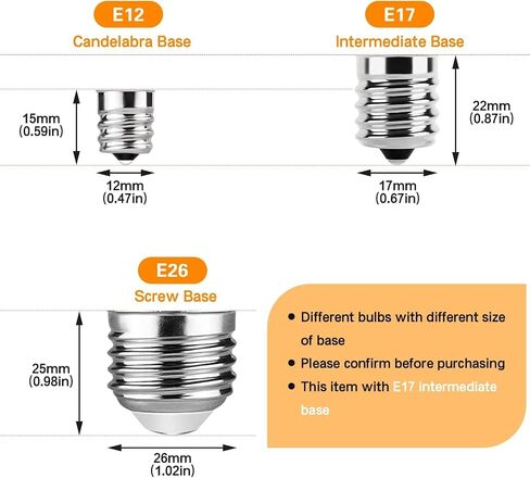 Dimmable E12 Night Light Bulb 15W 20W Equivalent, T20 Salt Lamp Bulb, Mini LED Candelabra Bulb for Microwave Oven Refrigerator Bedroom Ceiling Fan, 2200K Warm White, 180LM, 2 Pack in Saudi Arabia