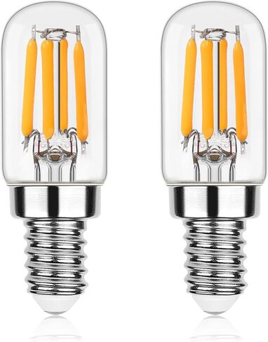 Dimmable E12 Night Light Bulb 15W 20W Equivalent, T20 Salt Lamp Bulb, Mini LED Candelabra Bulb for Microwave Oven Refrigerator Bedroom Ceiling Fan, 2200K Warm White, 180LM, 2 Pack in Saudi Arabia