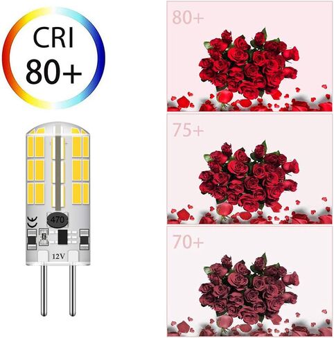 GY6.35 G6.35 Bi-pin Base LED Bulb 4Watt AC DC 12V Silica Gel Crystal Warm White 2700k-3000K Landscape Lighting,JC Type, Equivalent 25W- 30W Q35/CL/T4 Halogen Bulbs (5-Pack) in Saudi Arabia