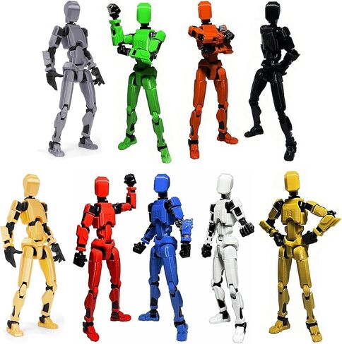 7PCS Assembly Completed T13 Action Figure 3D Printed Multi-Jointed Movable,Lucky 13 Action Figures,Multi-Articular Action Figures,Desktop Decorations,Creative Gifts (7 Colors) in Saudi Arabia