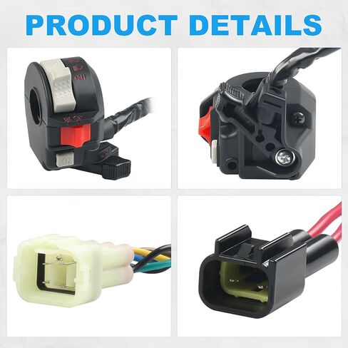 Left Handlebar Switch Engine Start Compatible with Yamaha YFM Bruin 250/350 Big Bear 250/400 Grizzly 350/400/660 Wolverine 350/450 Kodiak 400/450 Raptor 350/660 Replacement for 5LP-83973-01-00 in Saudi Arabia