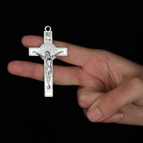 St. Benedict Exorcism Crucifix Cross Pendant for DIY Rosary Necklace Chaplet Part Jewelry Making Accessories Charms 5Pcs Bulk in Saudi Arabia
