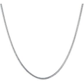 Fashion Titanium Stainless Steel 2 mm Snake Chain Necklace Jewelry
