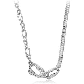 Buyongwant Irregular Necklace Y2k Ring Buckle Aesthetics Necklace Fashion Collar Chain Women's Versatile Silver Jewelry Halloween Christmas Gift in Kuwait