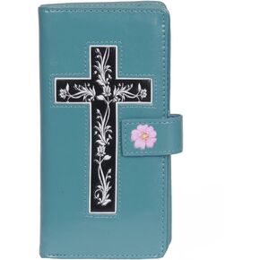 Shag Wear John 3:16 For God So Loved the World Women's BiFold Wallet Vegan Leather 7" Teal