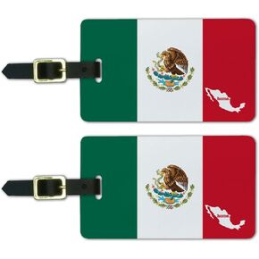 Graphics & More Mexico Home Country Luggage Suitcase Id Tags-Flag, White